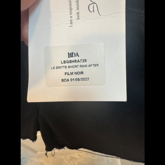 Frame Le Brigette Short Raw After Film Noir Size 27 - Picture 2 of 5